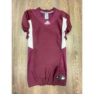 Adidas Football Jersey Mens Small Burgundy Varsity Practice Blank A1 Stock J